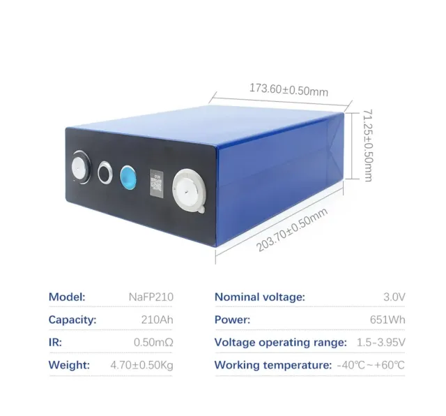 3.2V 210Ah LF280K Prismatic Sodium-Ion Battery Cell