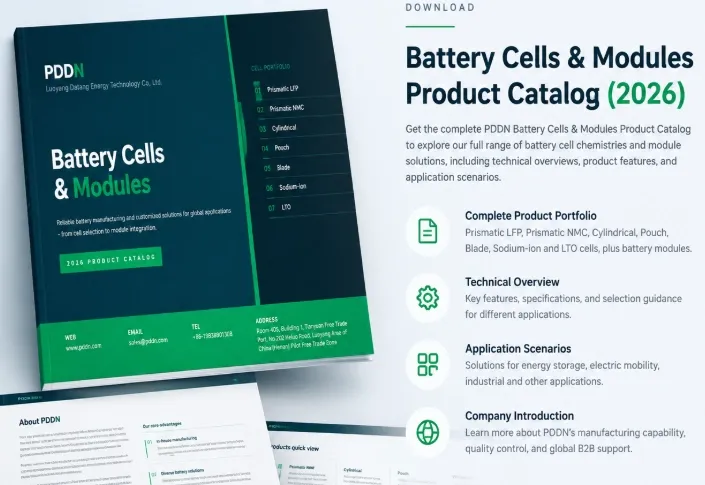 PDDN Battery Cells & Modules Product Catalog 2026