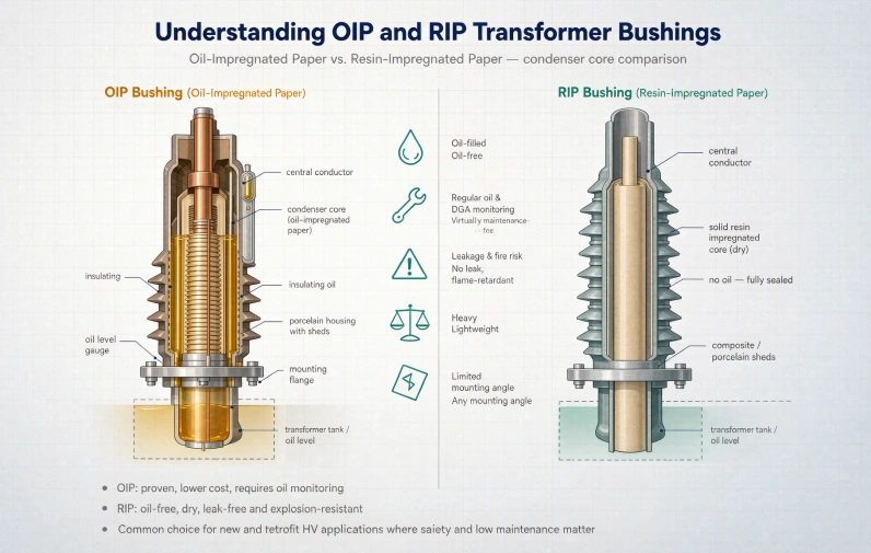 OIP and RIP Transformer Bushings